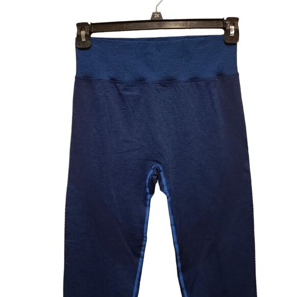 Pink Active Leggings Womens Large Blue Jogger Pink Hit on Back Athleisure - Picture 7 of 10